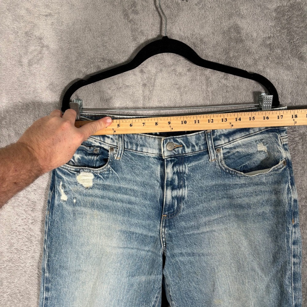 Lucky Brand Easy Rider Mid Rise Boot Jeans Women Fit 35x31 Light Wash Distressed - Picture 14 of 16
